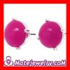 Pink glass bubble earrings wholesale
