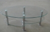 Crystal glass coffee table