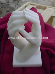 white Marble Hand Statue