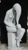 White Marble nude girl Statue