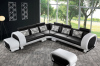 Black and White Leather Sofa