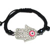 Crystal Turkey Evil Eye Protection Bracelet White Pink