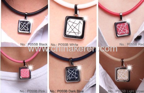 Fashion silicone black power necklace