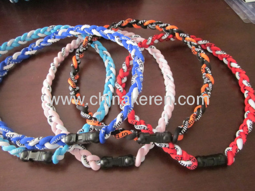 Fashion silicone colors Power Balance necklaces