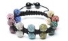 Fashion Crystal Double Rows Bracelet 10mm Multicolour