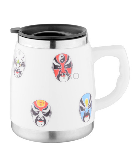 Colorful Ceramic Stainless Steel Mug