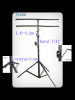1.6-4.2M adjustable telescoping two layers tripod lighting lift stand