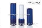 Eco Friendly Blue Frosted Version Lip Balm Tubes with Silkscreen , Lipstick Container