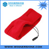 Red color cotton elastic head band with earphone