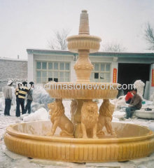 yellow marble garden Fountain