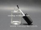 Small Transparent Glass Empty Nail Polish Bottles with Round / Flat Brushes GRT-NG-01