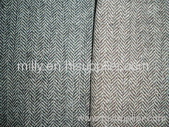 wool colored spun herringbone overcoat fabric