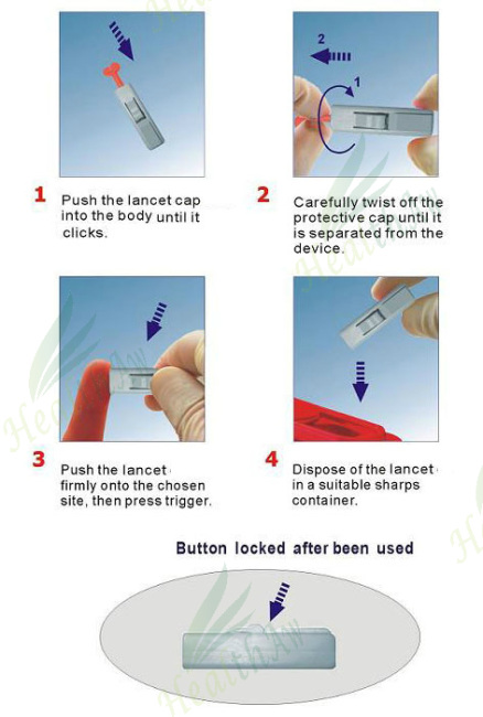 Disposable Butter Activated Safety Blood Lancet