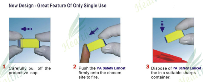 Medical Pressure Activated Safety Blood Lancet