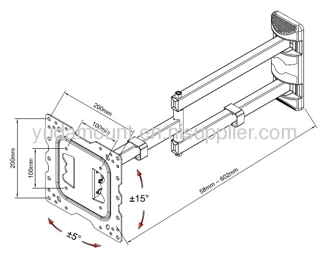 tv monitor brackets for 25-45tv screen