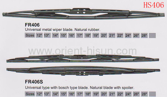 Universal wiper blade with natural rubber