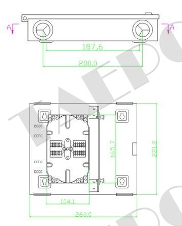 Indoor 48 fibers FC Wall mounted ODF