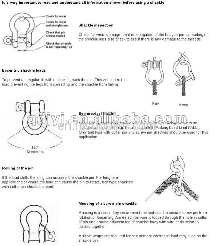 drop forged safety bow shackle