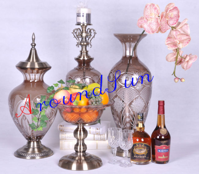 glass craft / home decoration / glass vase for wedding decoration 