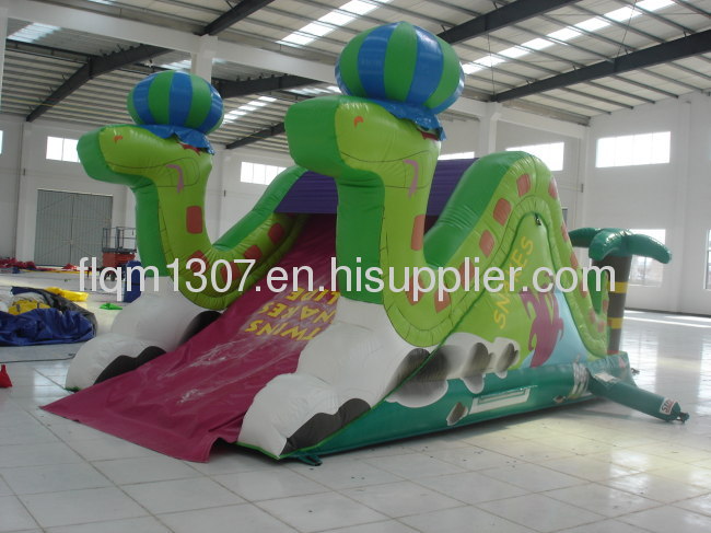 2012 hot sale inflatable snake bouncyslide