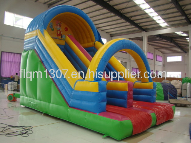 big colorful inflatable slide