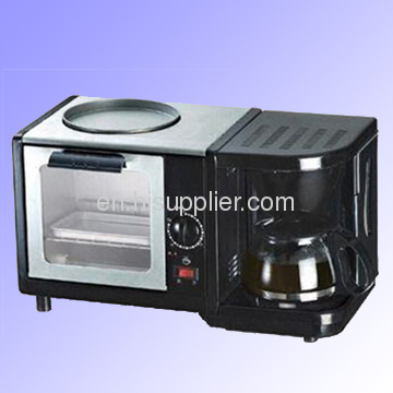  3-In-1 Breakfast Maker/ Toaster And Coffee Maker