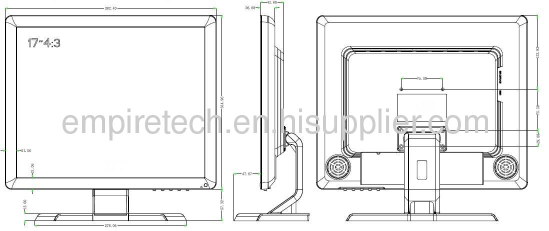 17 inch CCTV LCD Monitor 4:3