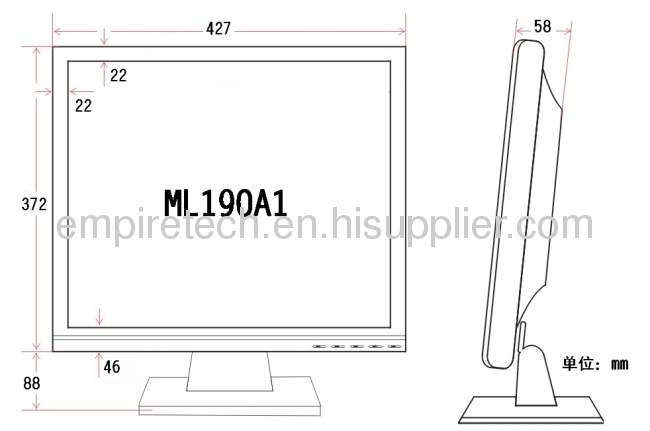 19inch CCTV security Monitor ML19OA-1