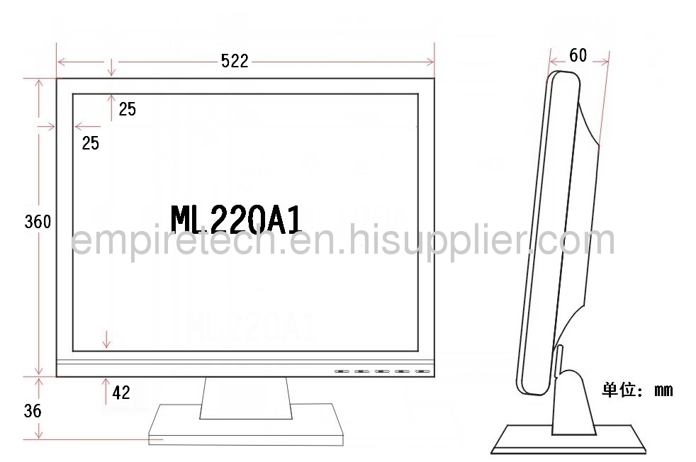 22inch CCTV LCD Monitor 16:91920X1080 