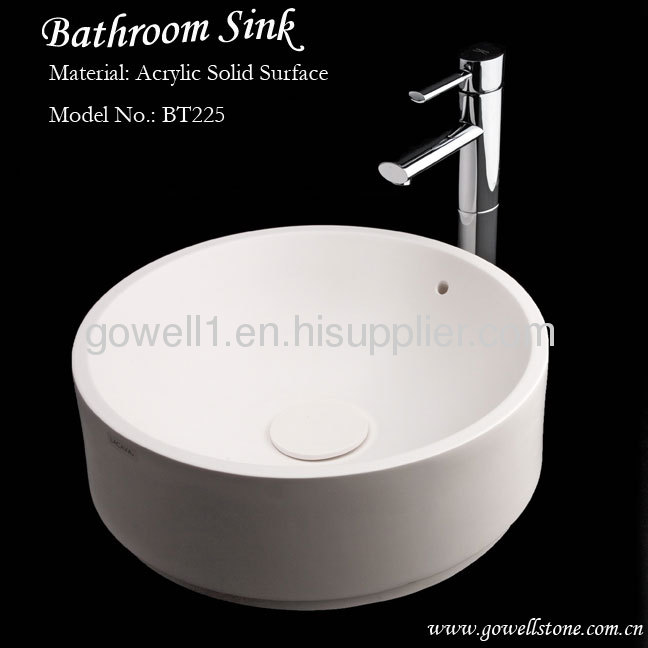 round countertop basin