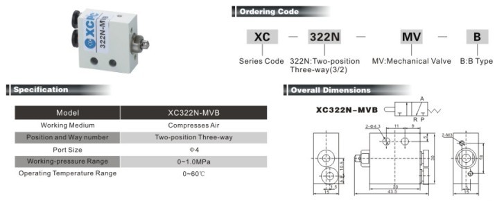 XC-MV-B series Mechanical Valve