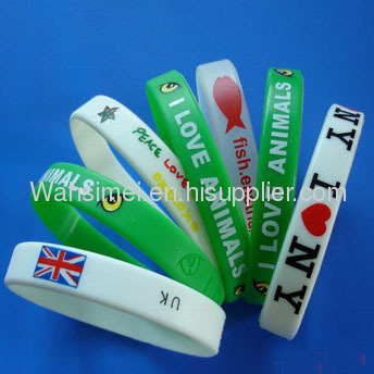 Hot sale personalized printed silicone wristband for promotional gift