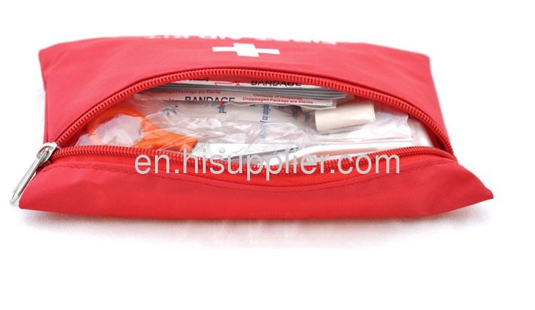 Red first aid kit bag
