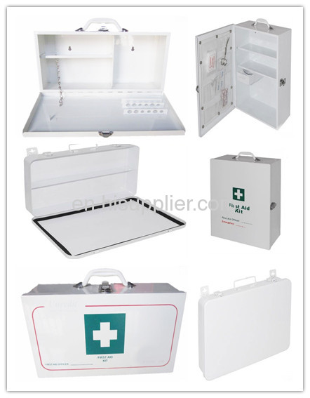 carbon powder coated material wall mounted first aid bag 