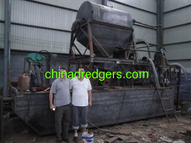 Sand pumpingof gold equipment