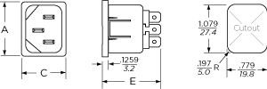 SR Series (15 & 20 Amp) AC Connectors