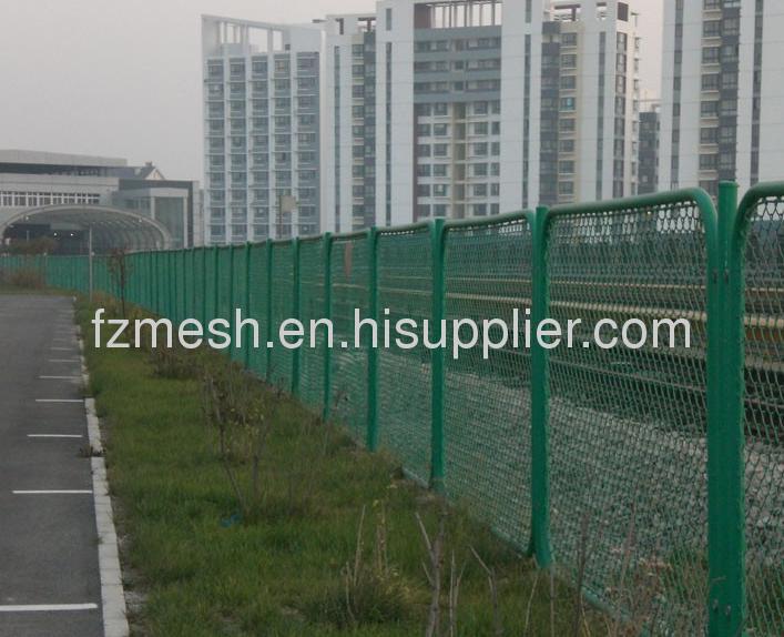 Railway wire mesh fence