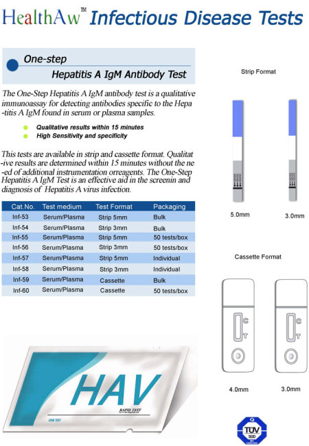 Diagnostic Test Kits HAV IgM Rapid Test