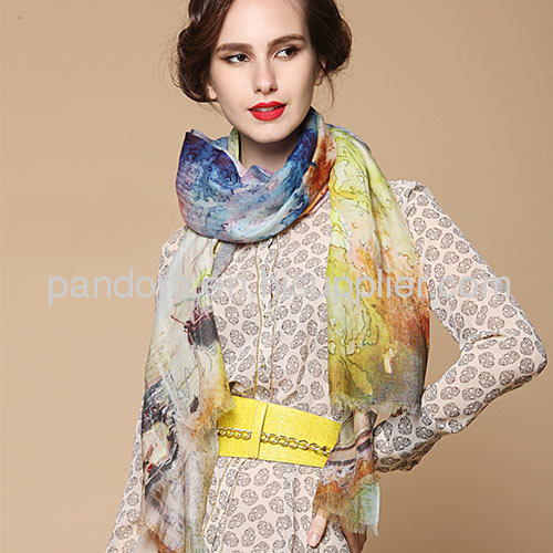 Mori Girl Style Printed Cashmere Wool Scarf For Women Wholesale