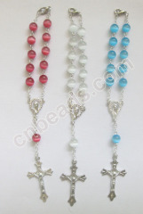 auto cats eye rosary bracelet