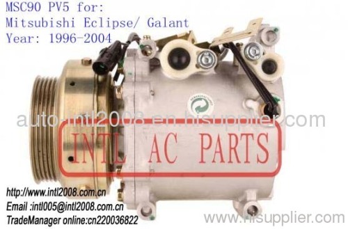 AC Compressor MSC90 PV5 for Mitsubishi Eclipse/ Galant 1996-2004 97 98 99 00 01 02 03 AKC200A204G AKC201A204A MR315567