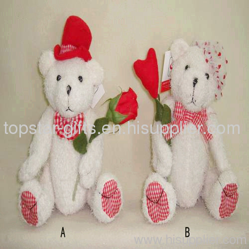 Plush teddy bear stuffed baby toy valentine soft teddy bear couple