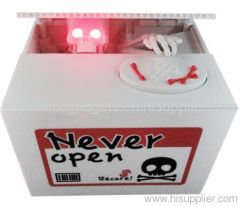 Cool Wholesale White Creepy Haunted Ghost Skull Steal Money Coin Box Piggy Bank