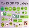 Custom variaty RoHS labels,pb free labels from China