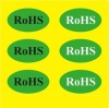 Custom oval green rohs labels,rohs stickers
