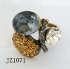 JZ1071 Flower Shape Zinc Alloy Rings