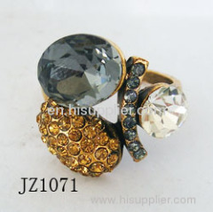 JZ1071 Flower Shape Zinc Alloy Rings