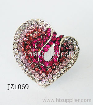 JZ1069 Heart Shape Zinc Alloy Rings