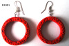 H1001 Red Colour Zinc Alloy Earrings