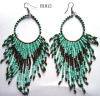 H1012 Special Green Leaf Zinc Alloy Earrings